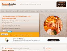 Tablet Screenshot of matrimonyremedies.com
